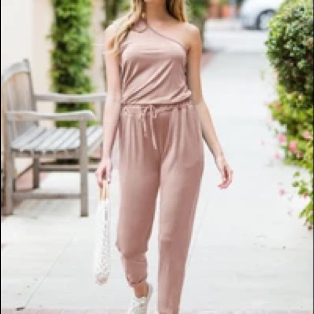 One shoulder jumpsuit